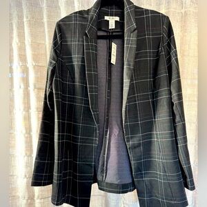 Women's Black Plaid Blazer by White House Black Market
